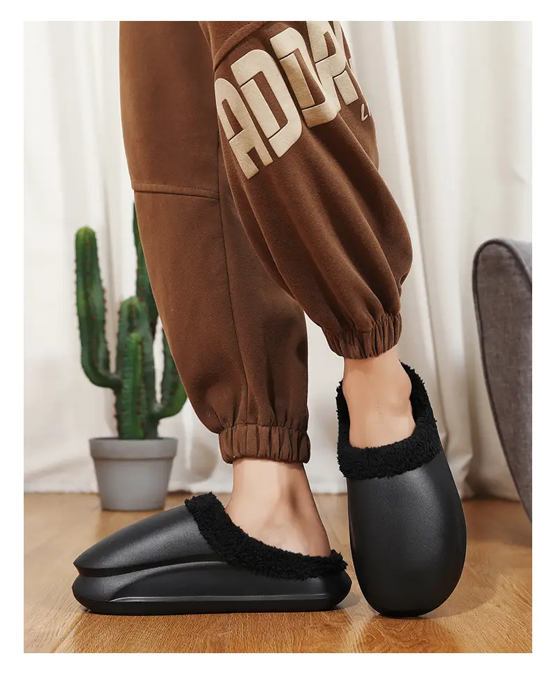 Warm Fleece Lined Cross-Body Slippers for Men Women Plus Size — feature 21