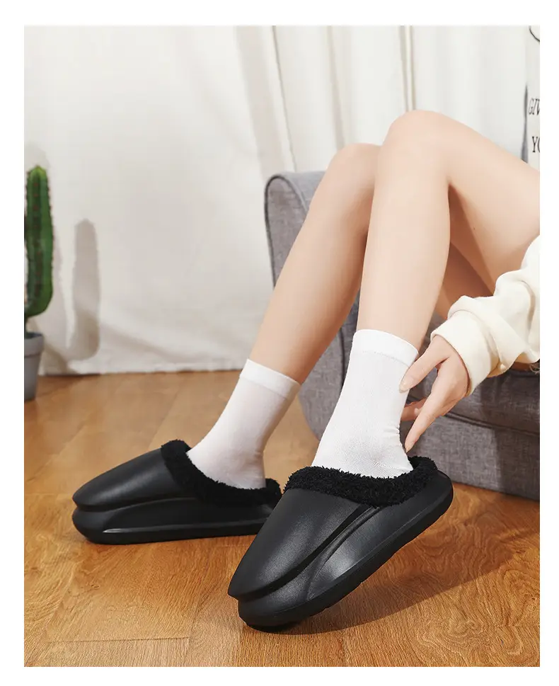 Warm Fleece Lined Cross-Body Slippers for Men Women Plus Size — feature 22
