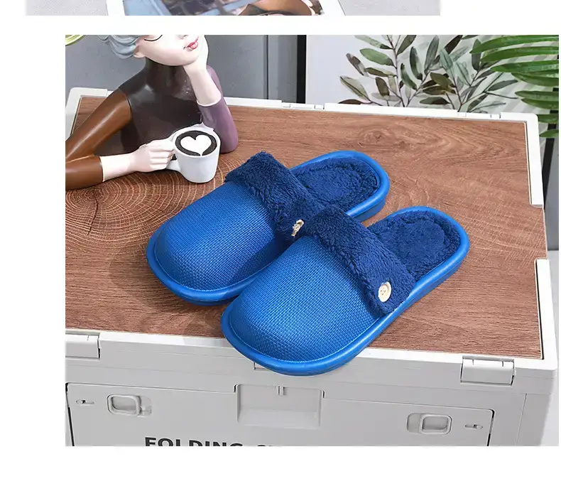 New Detachable Cotton Slippers for Women's Outer Wear Non-slip Winter Couple's Thick Bottom Indoor Warm Household Slippers for Men — feature 19