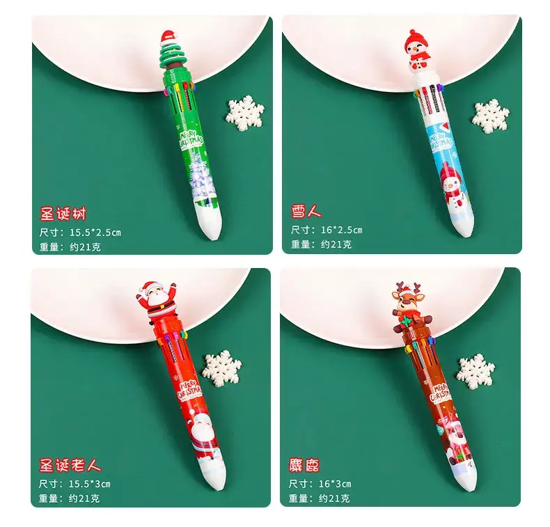 10-Color Cartoon Christmas Pen for Kids — feature 3