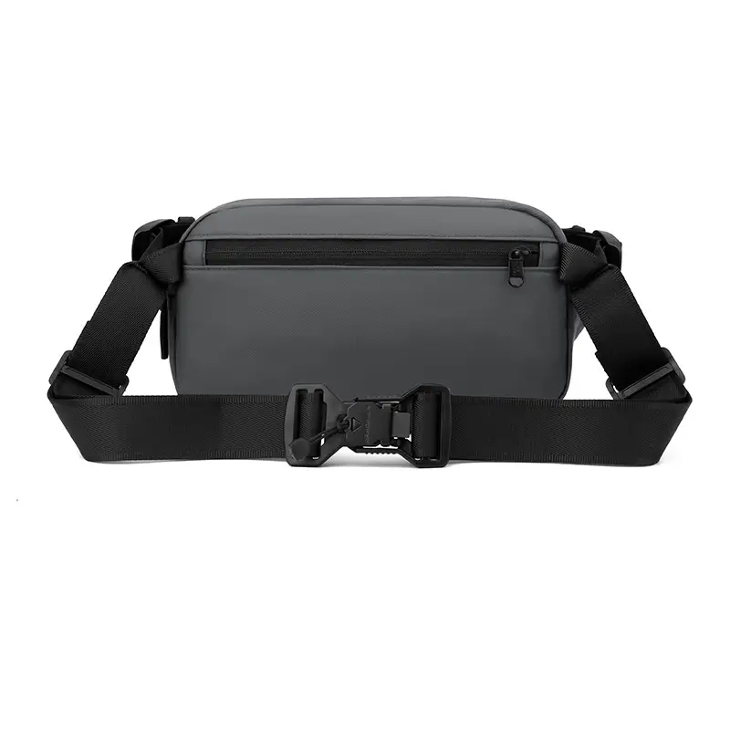 Magnetic Buckle Crossbody Bag for Men Black