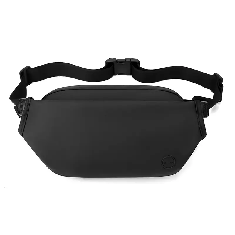 Magnetic Buckle Crossbody Bag for Men Black