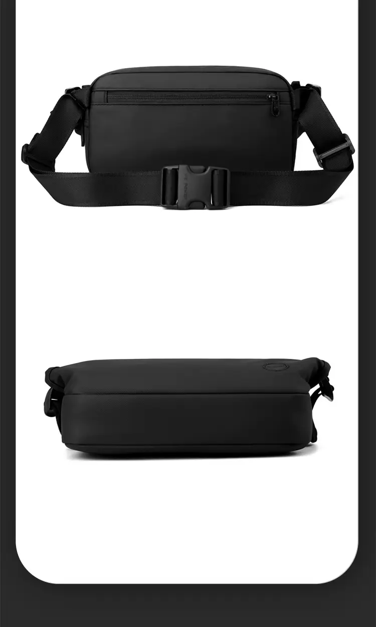 Magnetic Buckle Crossbody Bag for Men Black — feature 19