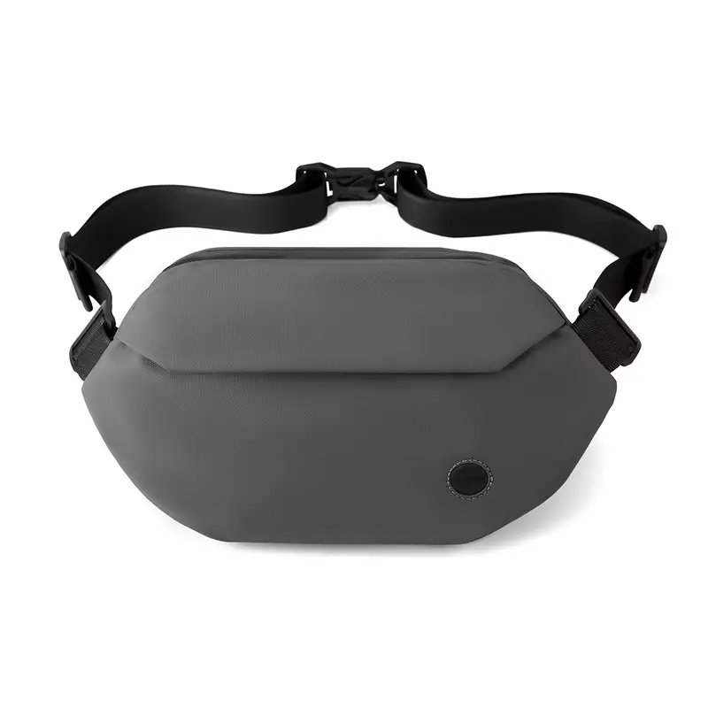 Magnetic Buckle Crossbody Bag for Men Black