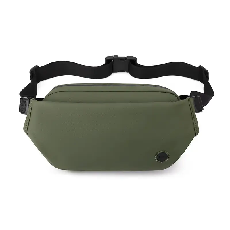 Magnetic Buckle Crossbody Bag for Men Black