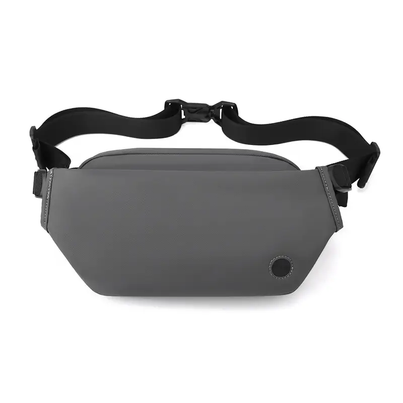 Magnetic Buckle Crossbody Bag for Men Black