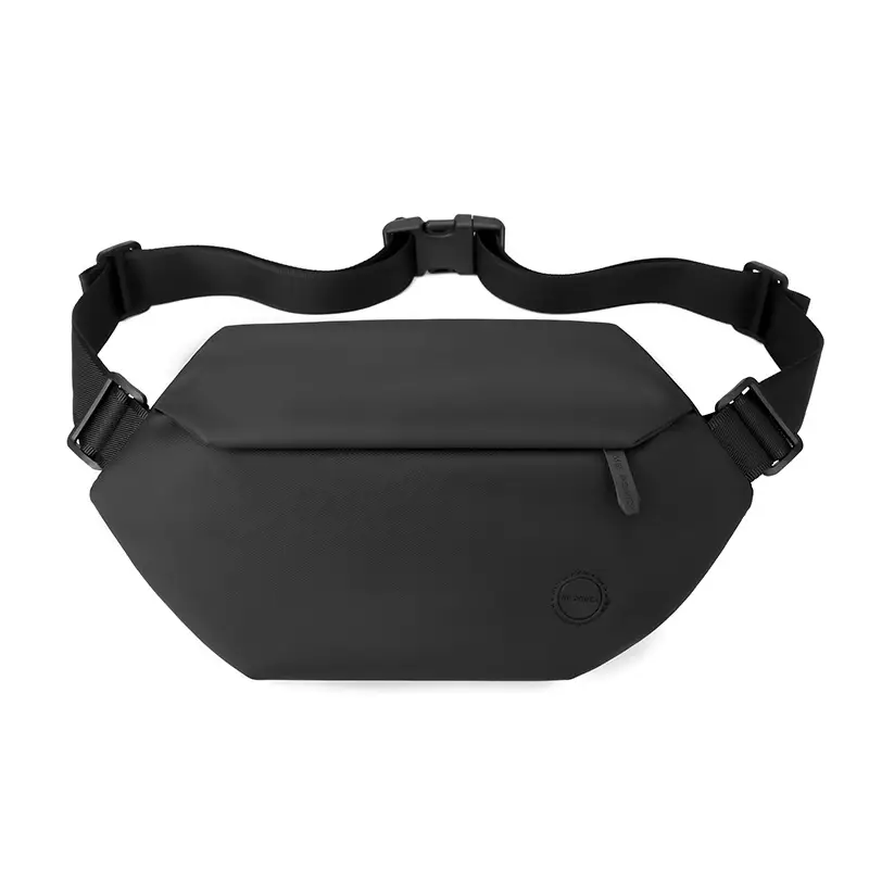 Magnetic Buckle Crossbody Bag for Men Black