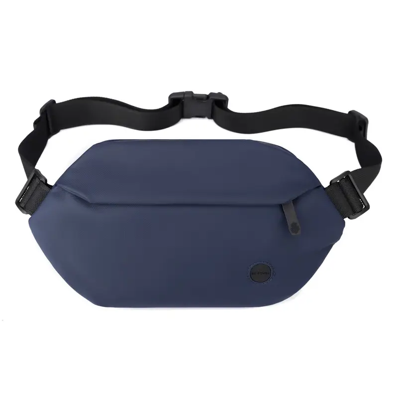 Magnetic Buckle Crossbody Bag for Men Black