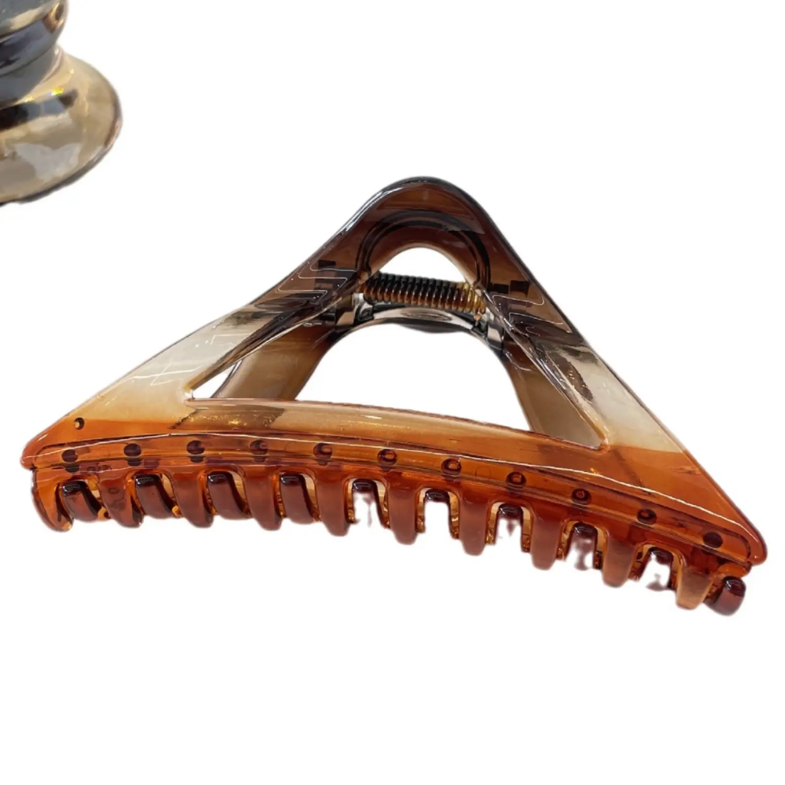 Clear Triangle Hair Clip Gradient Shark Grip