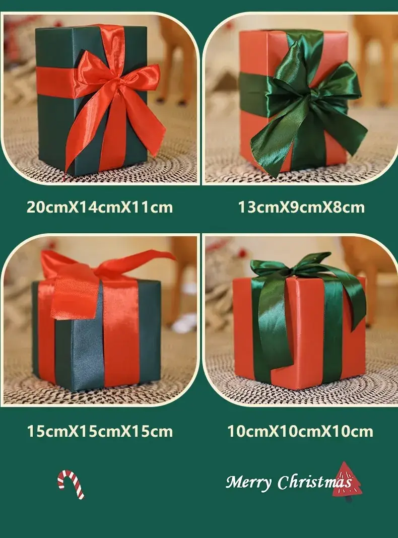 Christmas Gift Boxes with Brown Bow Decor — feature 16