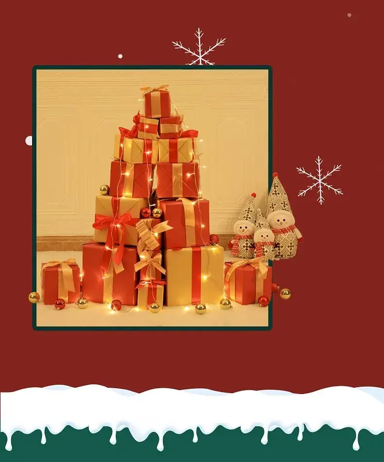 Christmas Gift Boxes with Brown Bow Decor — feature 7