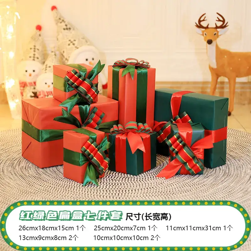 Christmas Gift Boxes with Brown Bow Decor - Image 10