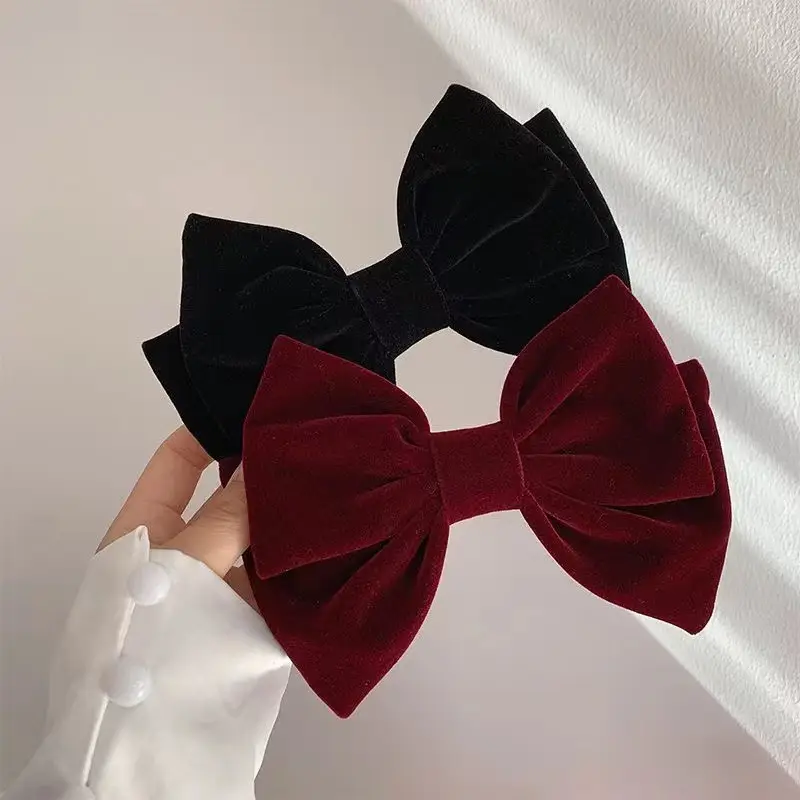 Red Velvet Large Bow Hair Accessory 2023