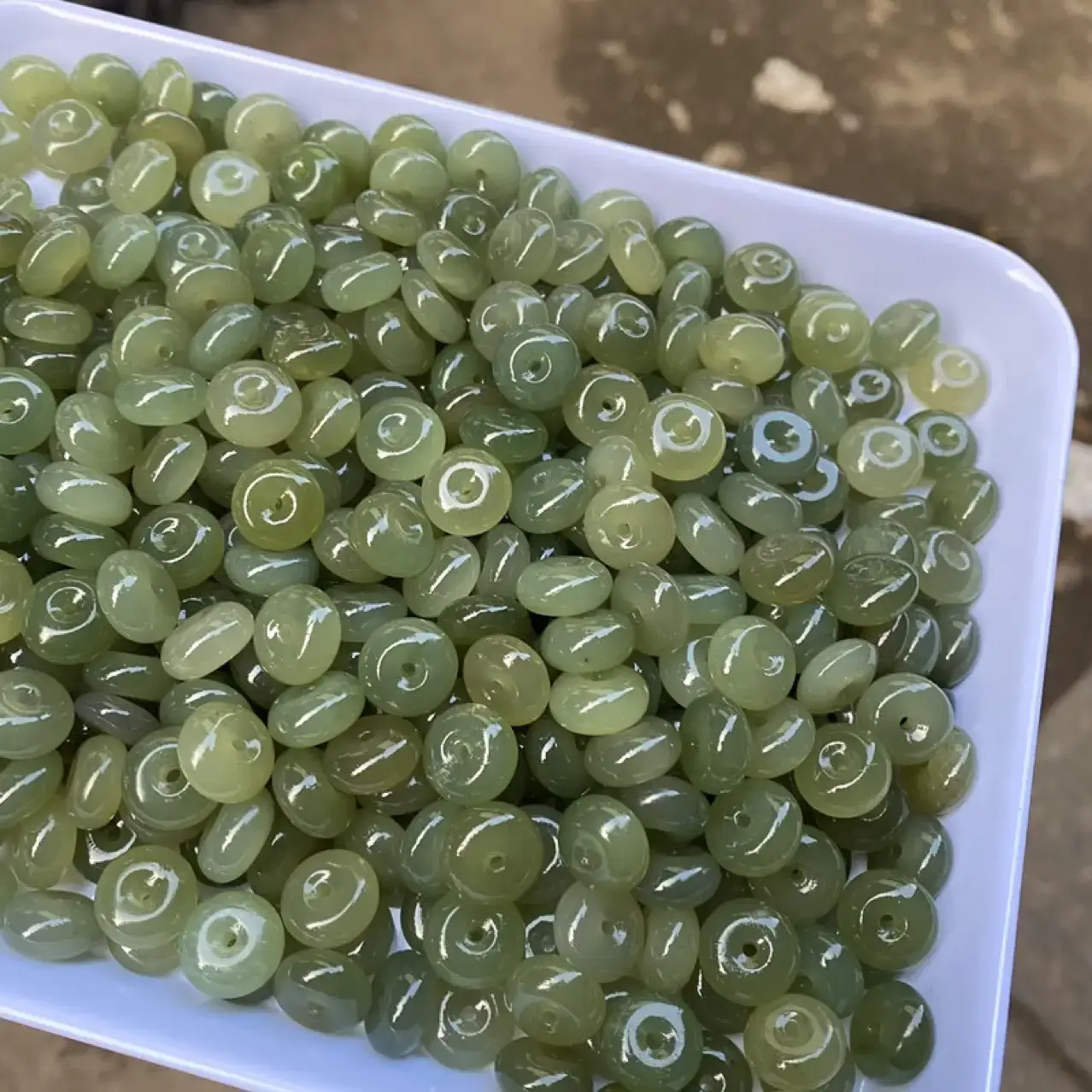 Green Jade Ping An Buckle DIY Jewelry Accessories - Image 2