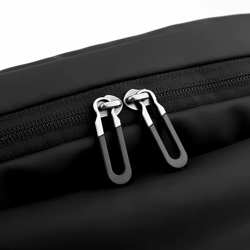 Men's Magnetic Buckle Water Repellent Chest Bag Black - Image 8