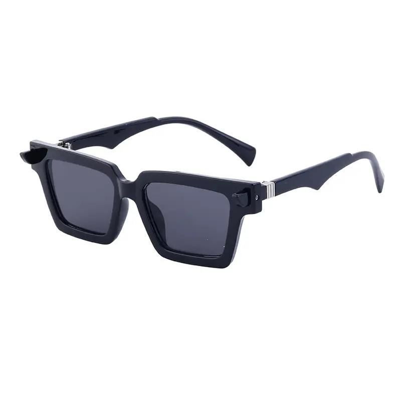 2025 Square Frame Sunglasses for Men Retro White Orange - Image 8