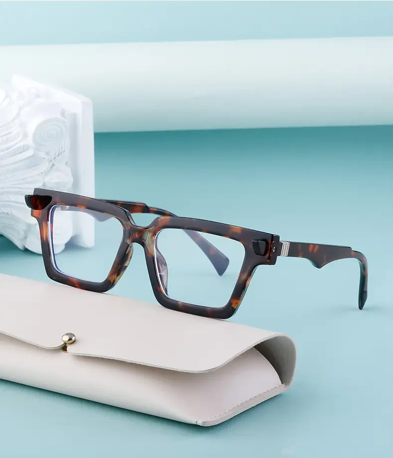 2025 Square Frame Sunglasses for Men Retro White Orange — feature 21