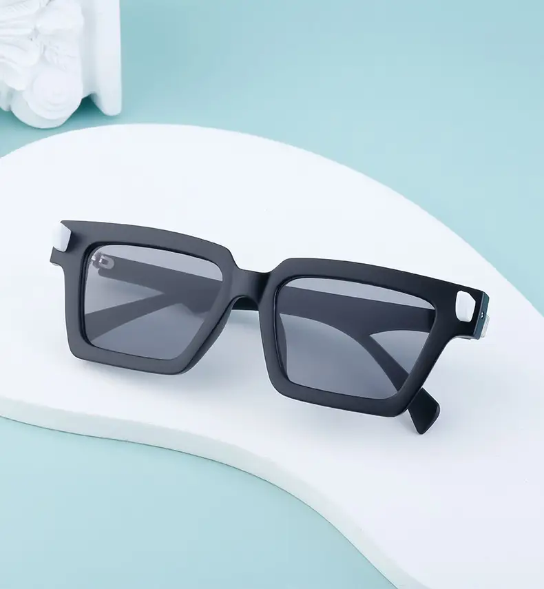 2025 Square Frame Sunglasses for Men Retro White Orange — feature 24
