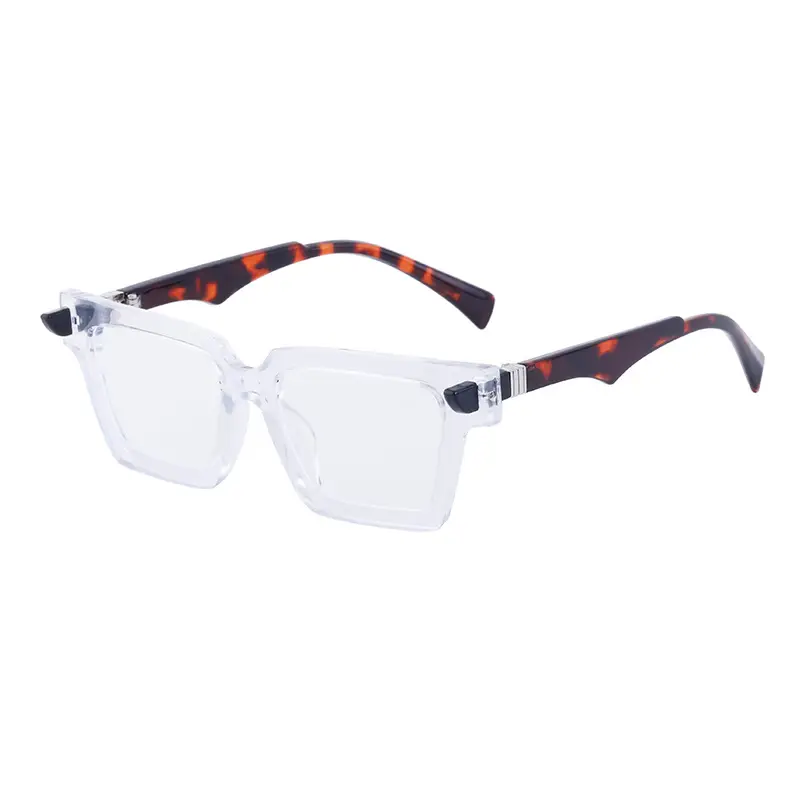 2025 Square Frame Sunglasses for Men Retro White Orange - Image 4