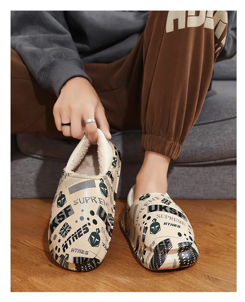 Men Winter Cotton Slipper Cross Border Warm Waterproof — feature 12