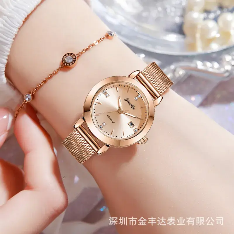 Gingeloni Rose Gold Women's Quartz Watch One Piece Dropshipping - Image 4