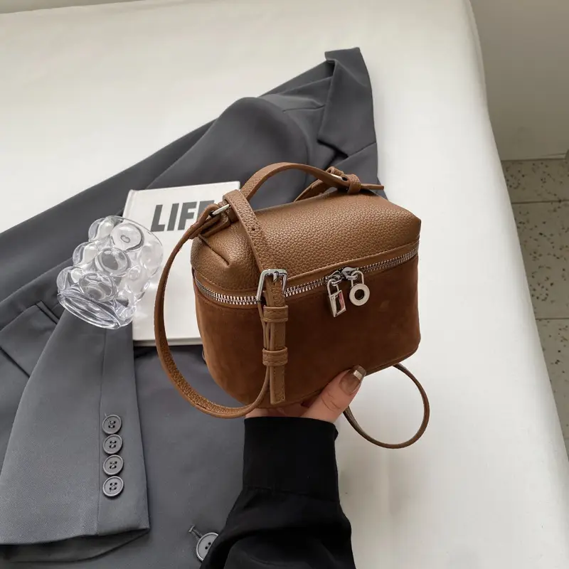 2023 Brown Leather Crossbody Bag for Women - Image 3
