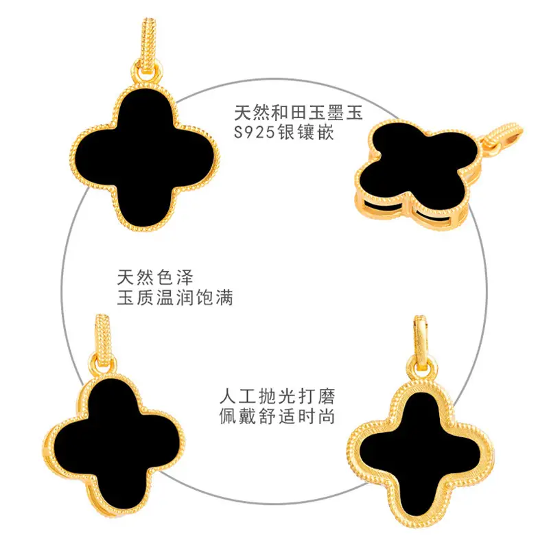 S925 Silver Clover Pendant for Women - Image 3