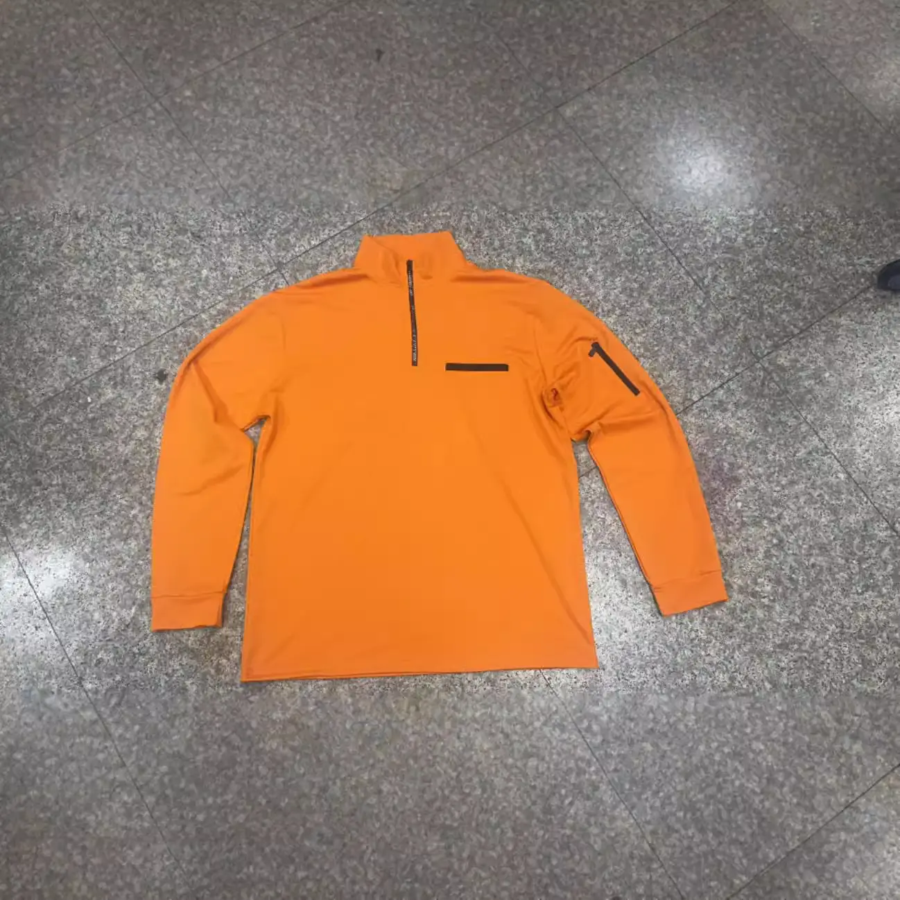 Men's Orange Zipper Polo Shirt 2026 Spring Autumn - Image 11