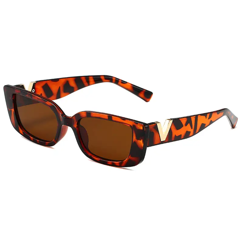 Women V-Frame Jelly Sunglasses Pink with Metal Hinge