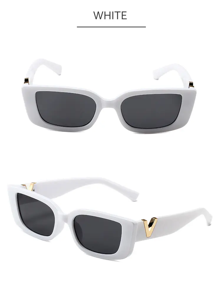 Women V-Frame Jelly Sunglasses Pink with Metal Hinge — feature 14