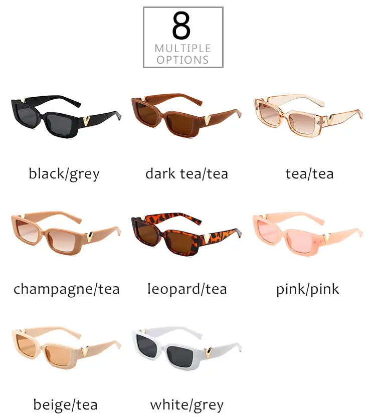 Women V-Frame Jelly Sunglasses Pink with Metal Hinge — feature 6