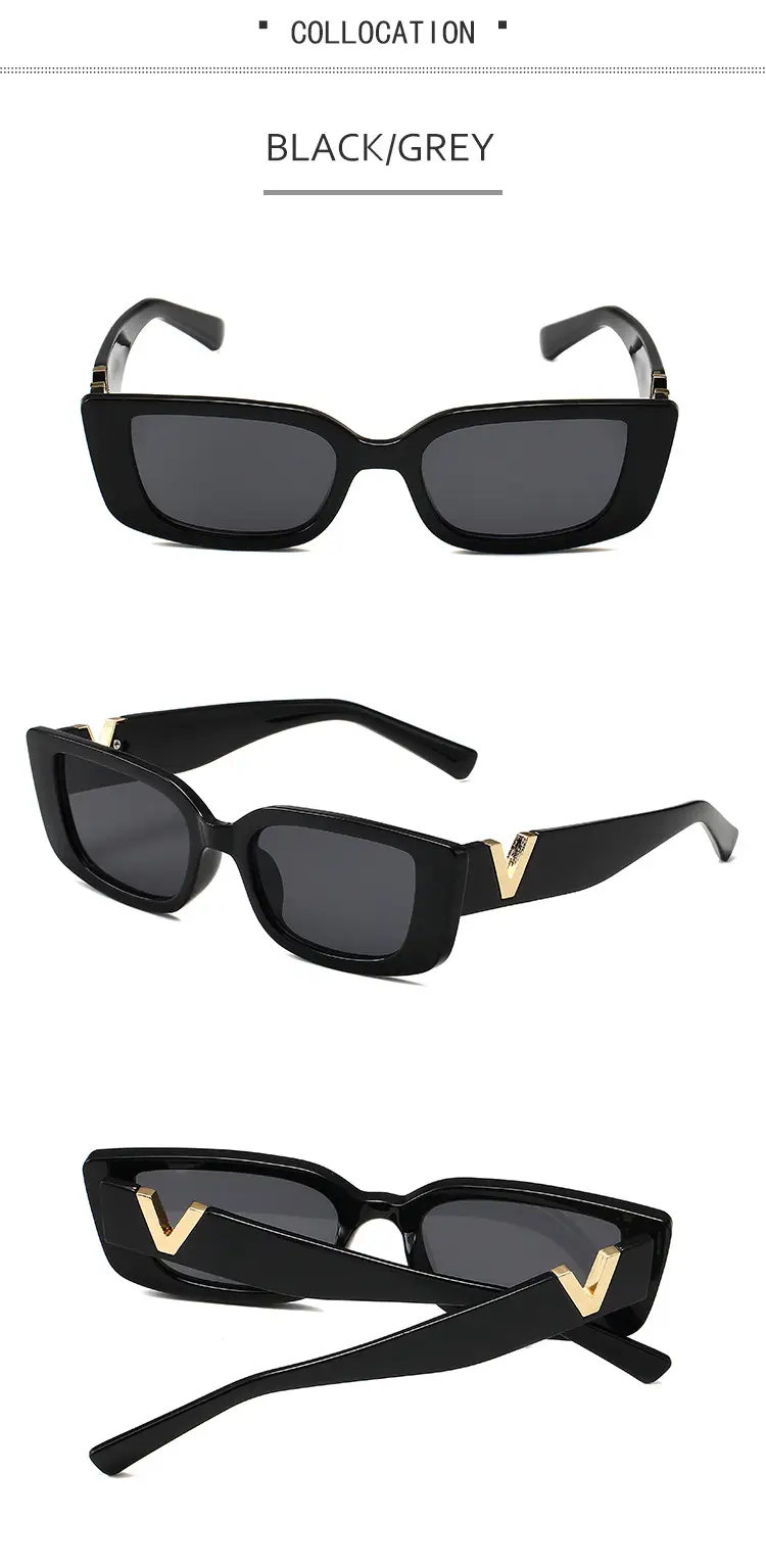 Women V-Frame Jelly Sunglasses Pink with Metal Hinge — feature 7