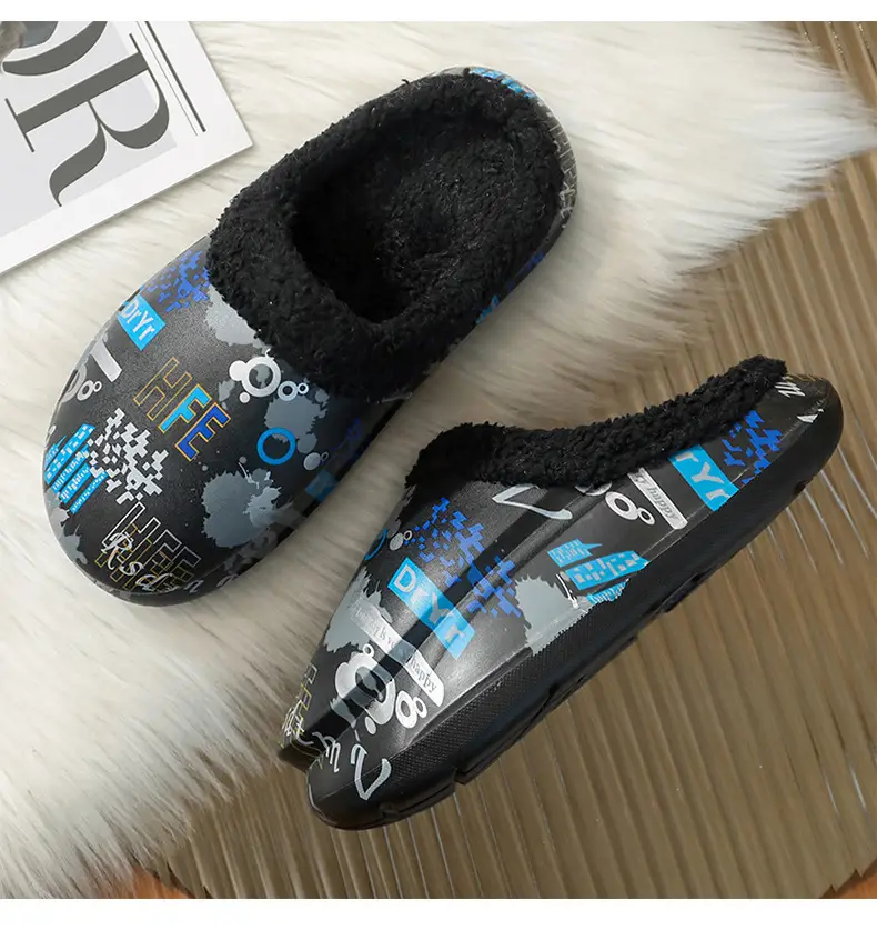 Men Cotton Fleece Slip-On Warm Indoor Wear — feature 20