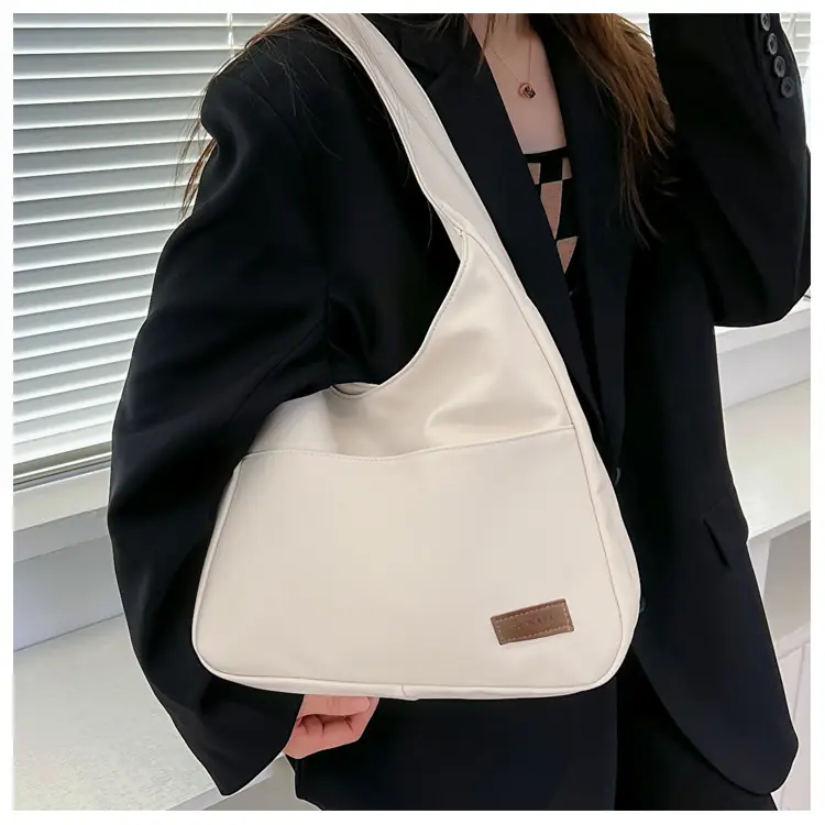Brown Textured Women's Large Capacity Shoulder Bag — feature 17