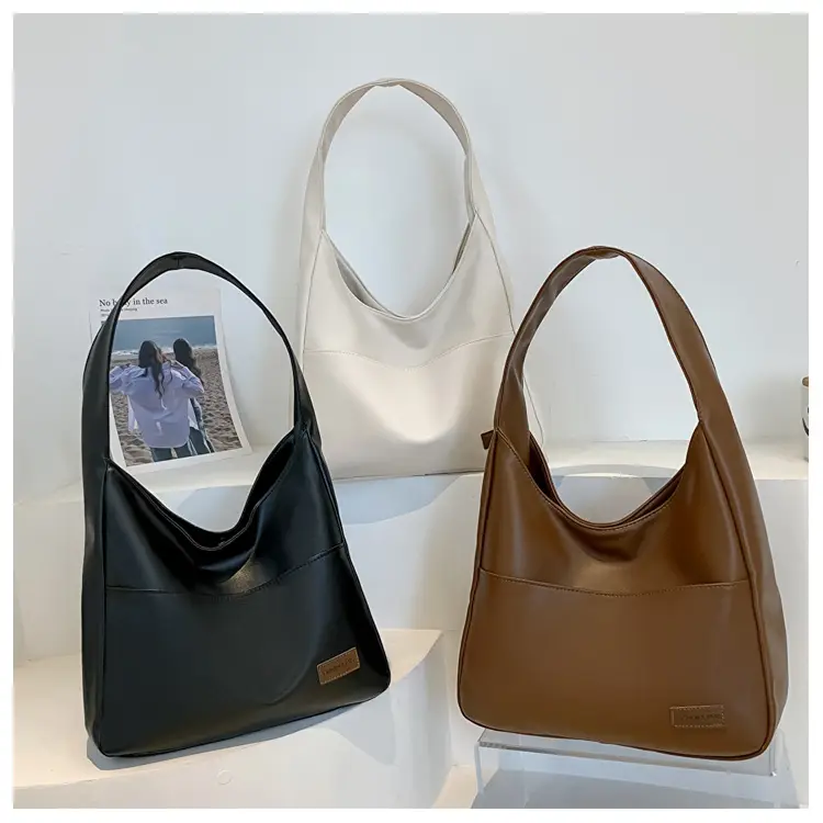Brown Textured Women's Large Capacity Shoulder Bag — feature 21
