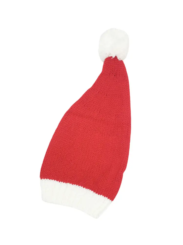 Knitted Red White Christmas Hat for Kids Cross-border Hot Selling — feature 2