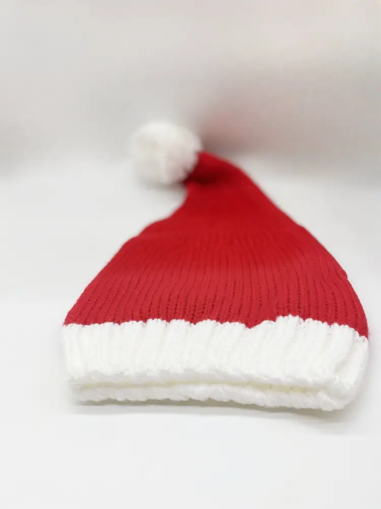 Knitted Red White Christmas Hat for Kids Cross-border Hot Selling — feature 5