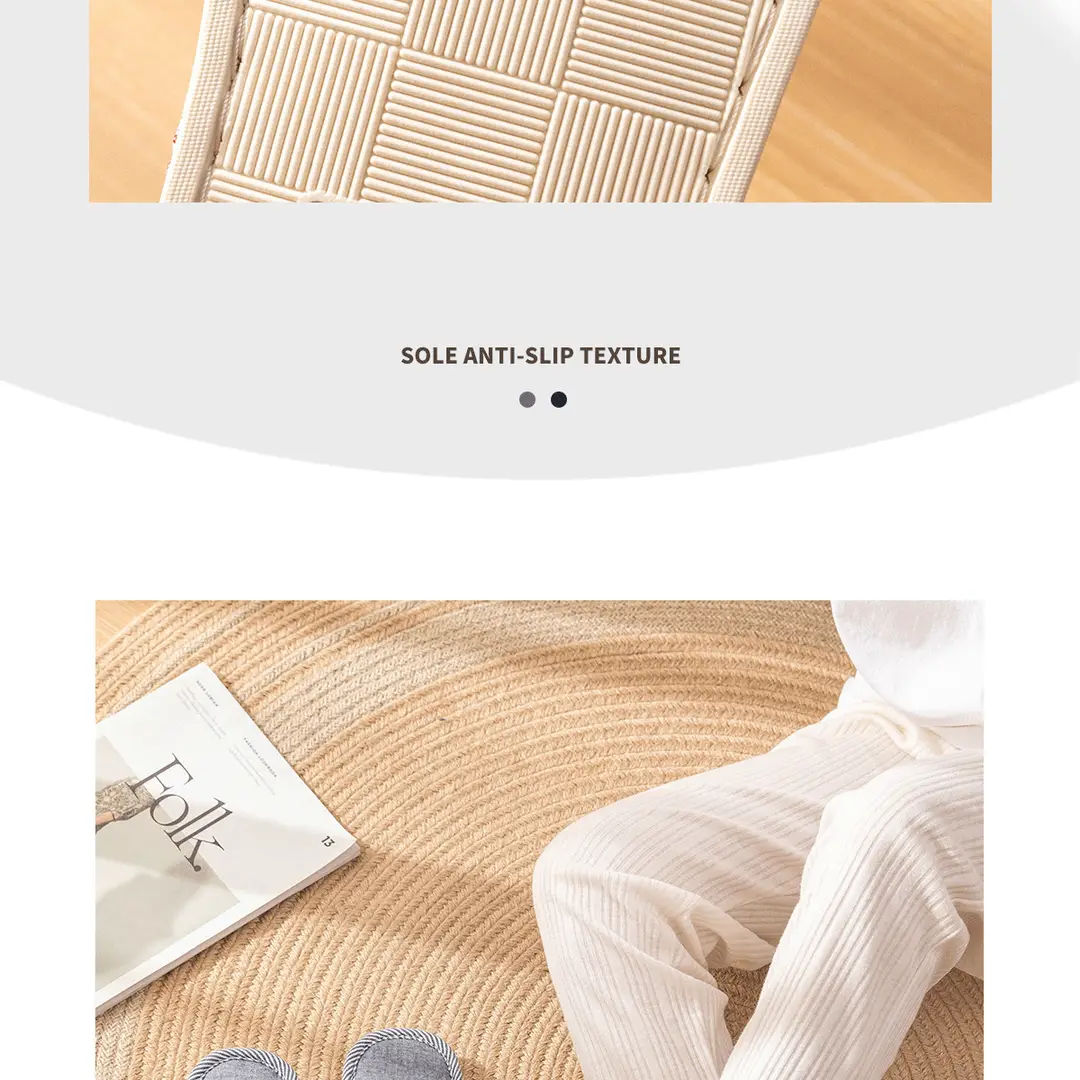 Cotton slippers women's four seasons indoor home leisure non-slip couple home new non-slip spring and autumn cotton and linen slippers men — feature 14