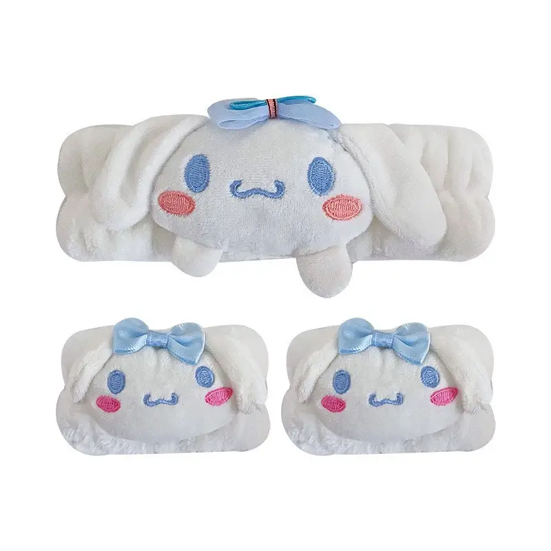 Cute Plush Cartoon Headband for Women Blue Bow - Image 10