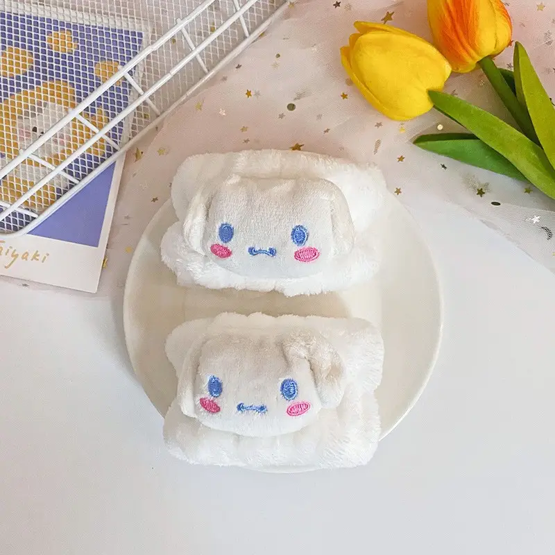 Cute Plush Cartoon Headband for Women Blue Bow - Image 13