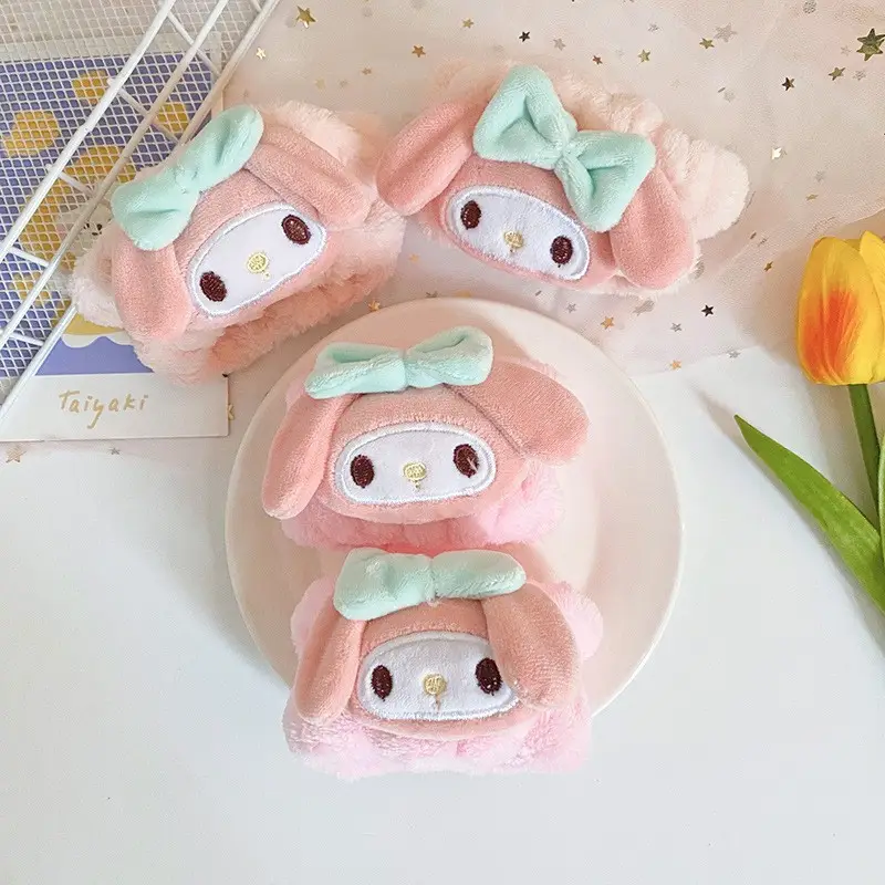 Cute Plush Cartoon Headband for Women Blue Bow - Image 15