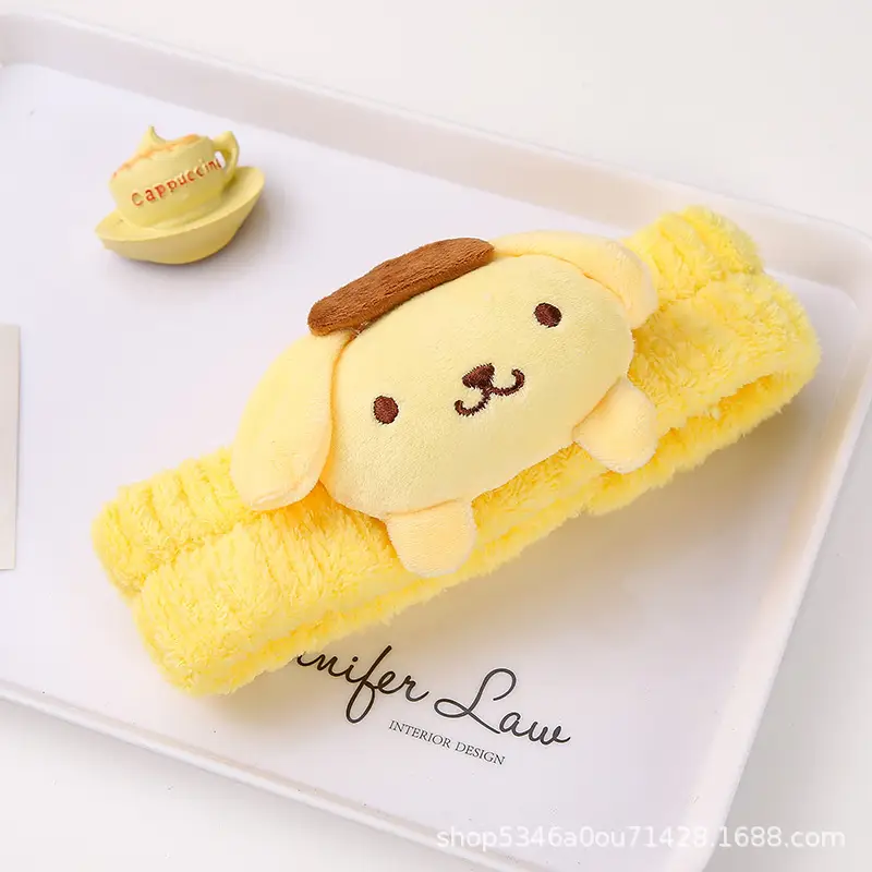 Cute Plush Cartoon Headband for Women Blue Bow - Image 4