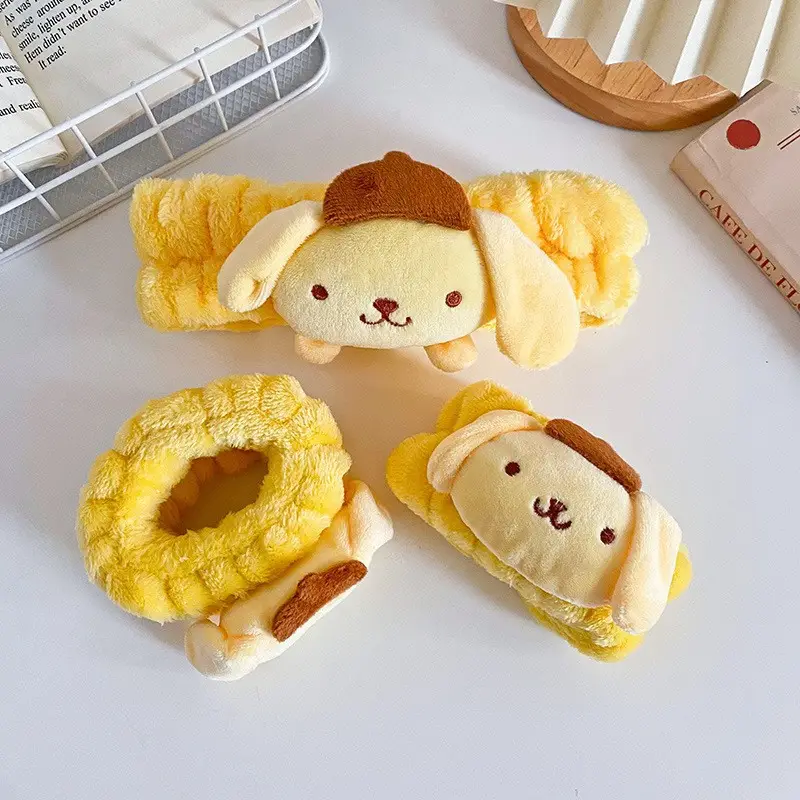 Cute Plush Cartoon Headband for Women Blue Bow - Image 8