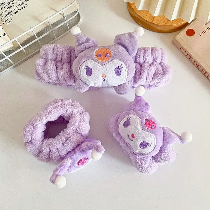 Cute Plush Cartoon Headband for Women Blue Bow - Image 9