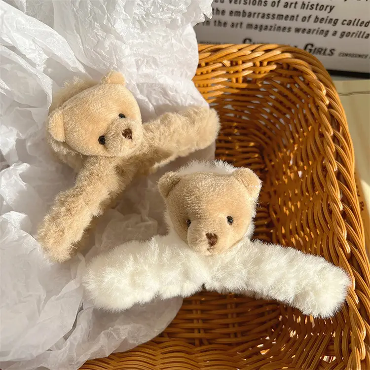 Autumn Winter Bear Plush Clip Hairpin Set — feature 7