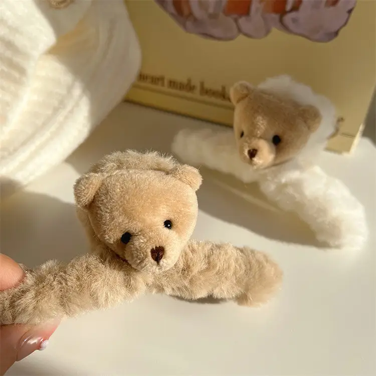 Autumn Winter Bear Plush Clip Hairpin Set — feature 9
