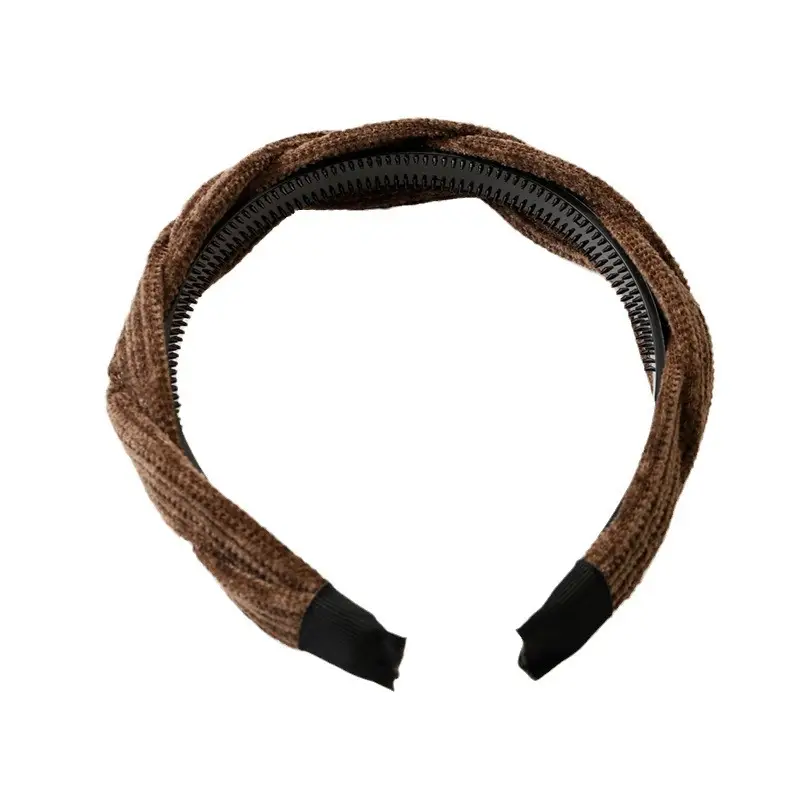 2024 Velvet Twist Hairband Black White Women - Image 9