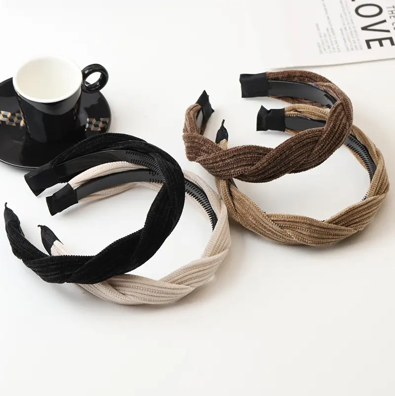 2024 Velvet Twist Hairband Black White Women â feature 16