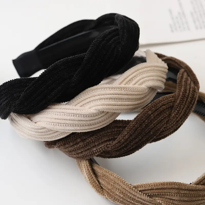 2024 Velvet Twist Hairband Black White Women â feature 18