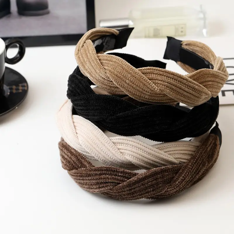2024 Velvet Twist Hairband Black White Women â feature 19